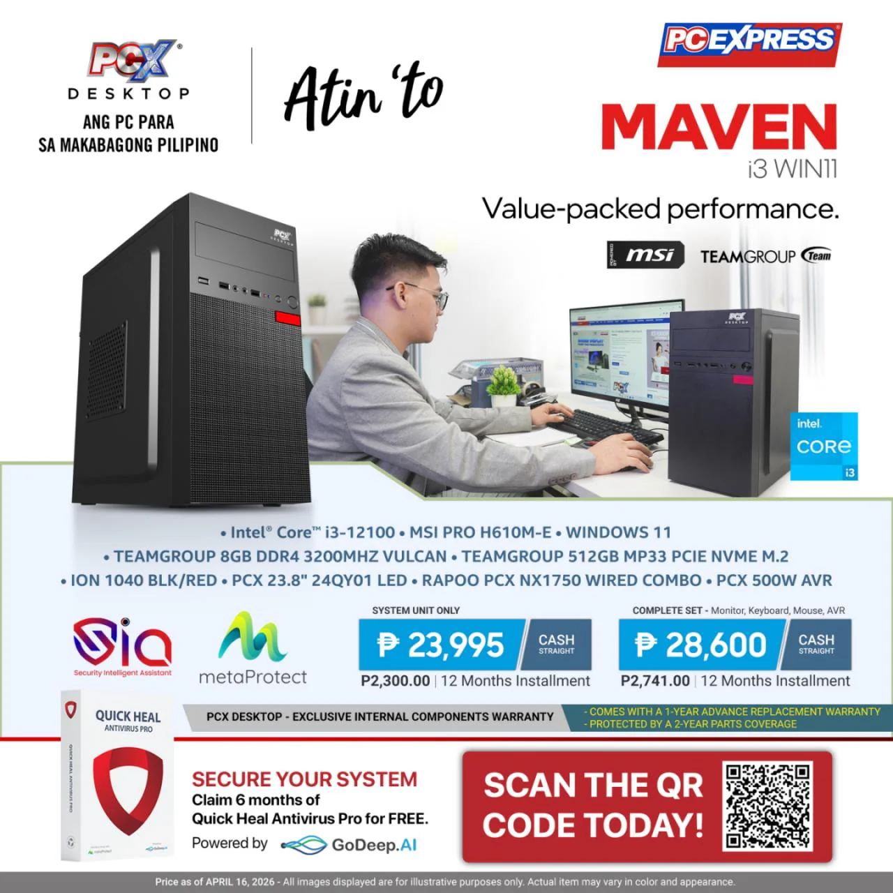 PCX LFH MAVEN (i3 WIN11) Intel® Core™ i3 Desktop Package