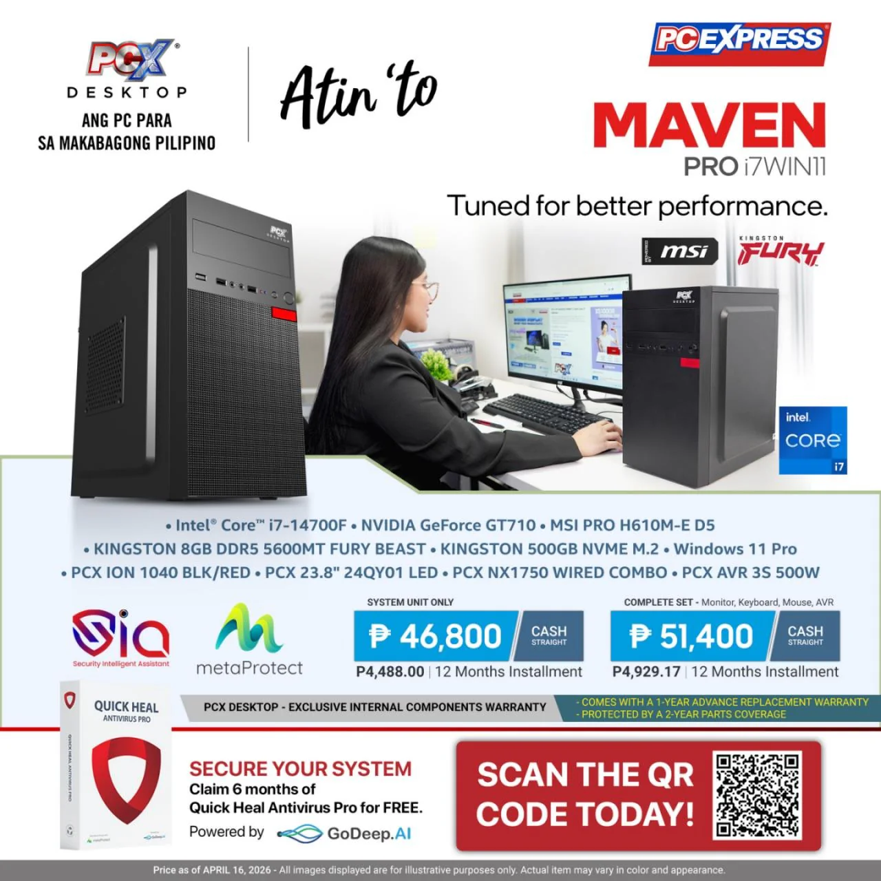 PCX LFH MAVEN PRO (i7WIN11) Intel® Core™ i7 Desktop