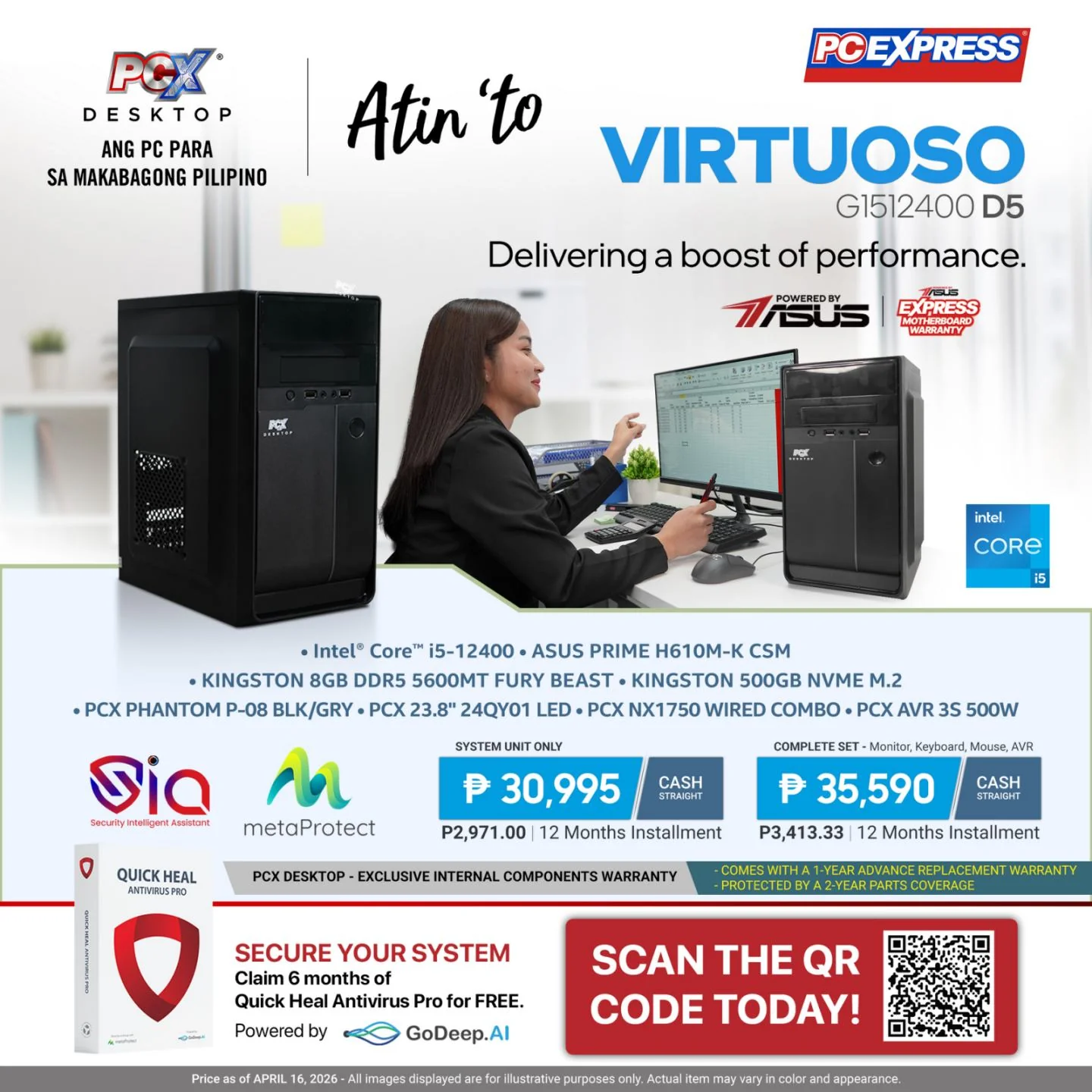 PCX LFH VIRTOUSO (GI512400) D5 - Intel® Core™ i5 Desktop - Powered By ASUS
