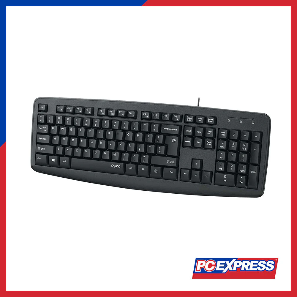 RAPOO NK2600 USB WIRED Keyboard (Black) - Image 2