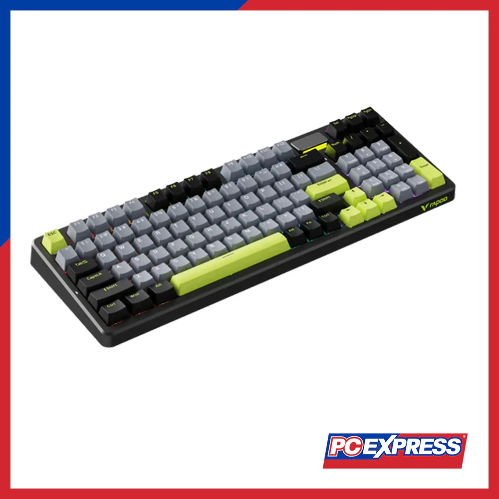 RAPOO V700DIY-98 RGB Wireless Mechanical Gaming Keyboard - Black/Grey/Green