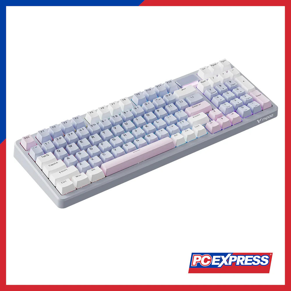 RAPOO V700DIY-98 RGB Wireless Mechanical Gaming Keyboard - Blue/Grey/Pink