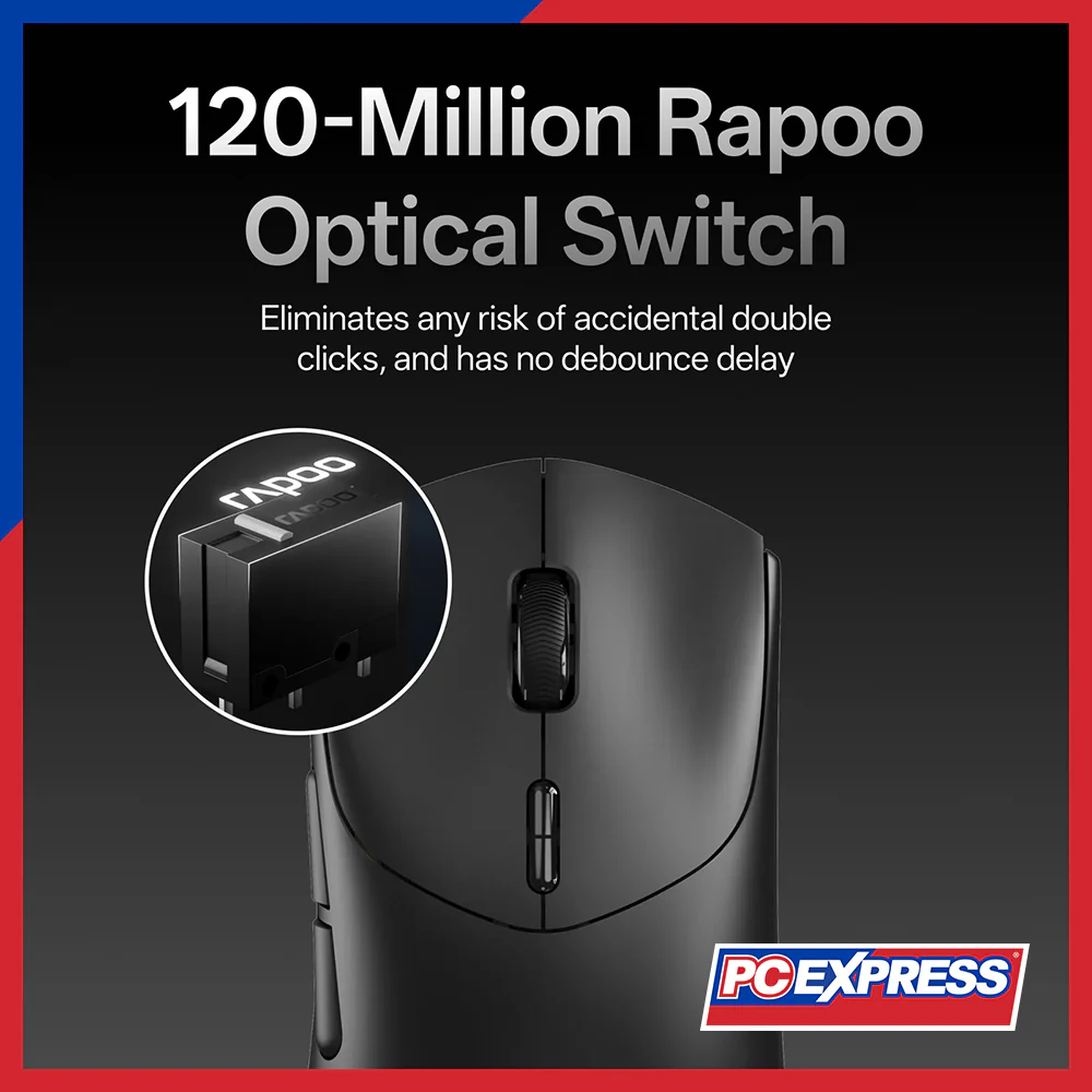 RAPOO VT7 MAX Dual 8K Wired/Wireless Gaming Mouse - Black - Image 6