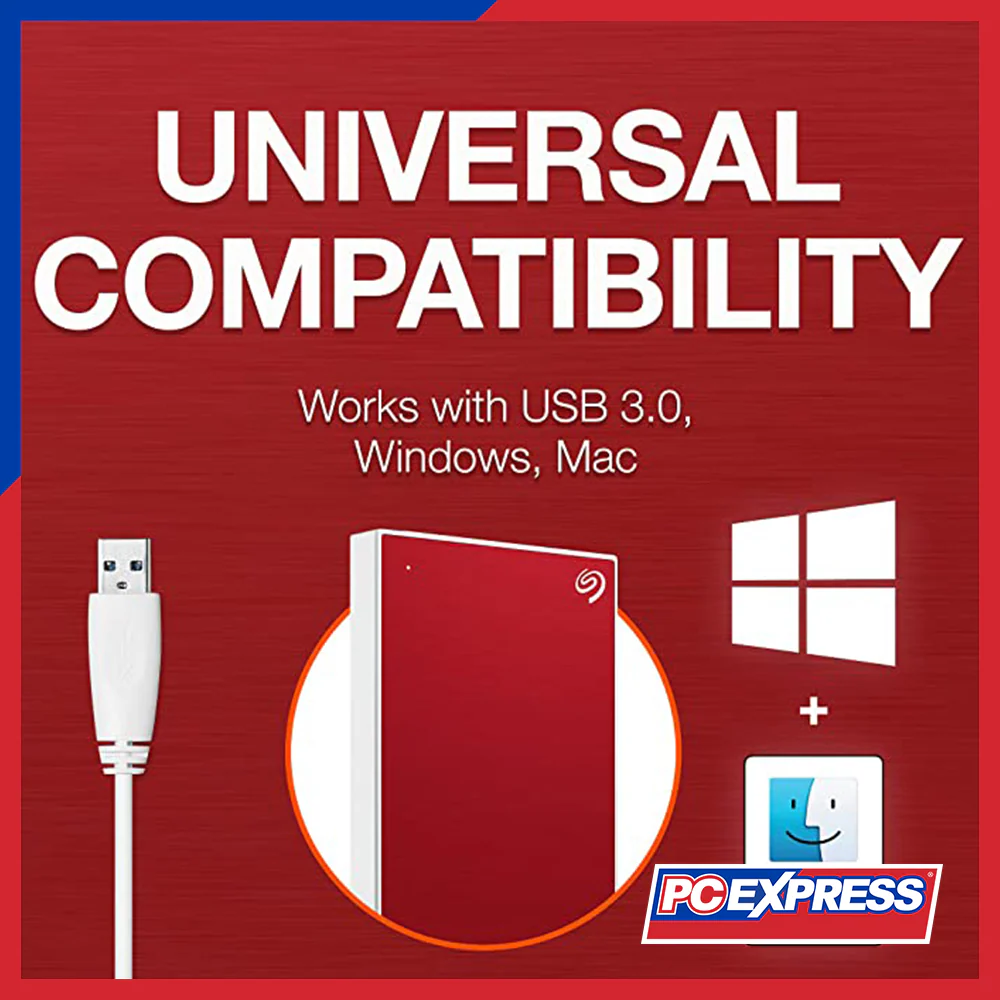 SEAGATE 2TB One Touch Slim Red (STKY2000403) - Image 3