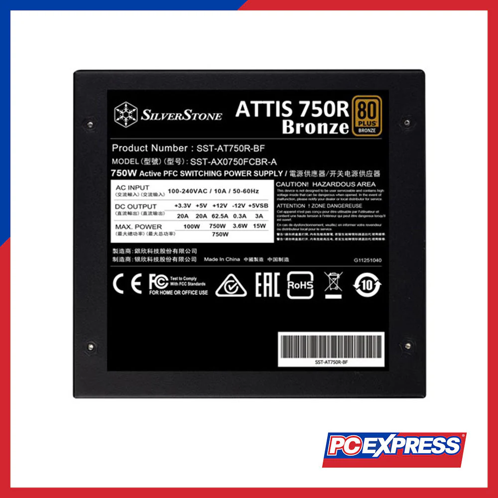 SILVERSTONE ATTIS 750W 80+ Bronze Non-Modular Power Supply - Image 5