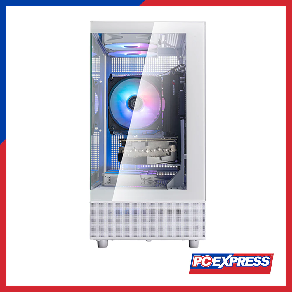 SILVERSTONE Lucid 04 Tempered Glass ARGB PC Case - White - Image 8