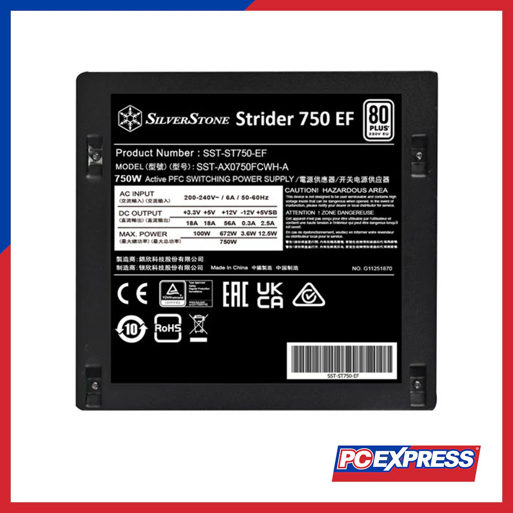 SILVERSTONE Strider SST-ST750-EF 750W 80+ True Rated Power Supply - Image 6