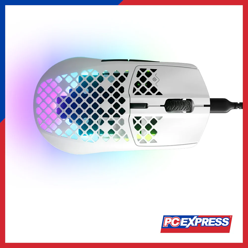 STEELSERIES Aerox 3 Onyx Wired Gaming Mouse - White (62603) - Image 4