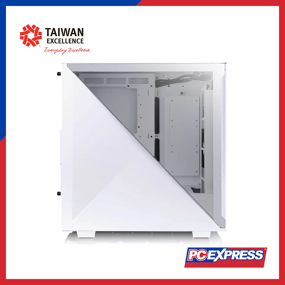 THERMALTAKE Divider 300 Air Tempered Glass Mid Tower Chassis - Snow Edition - Image 3