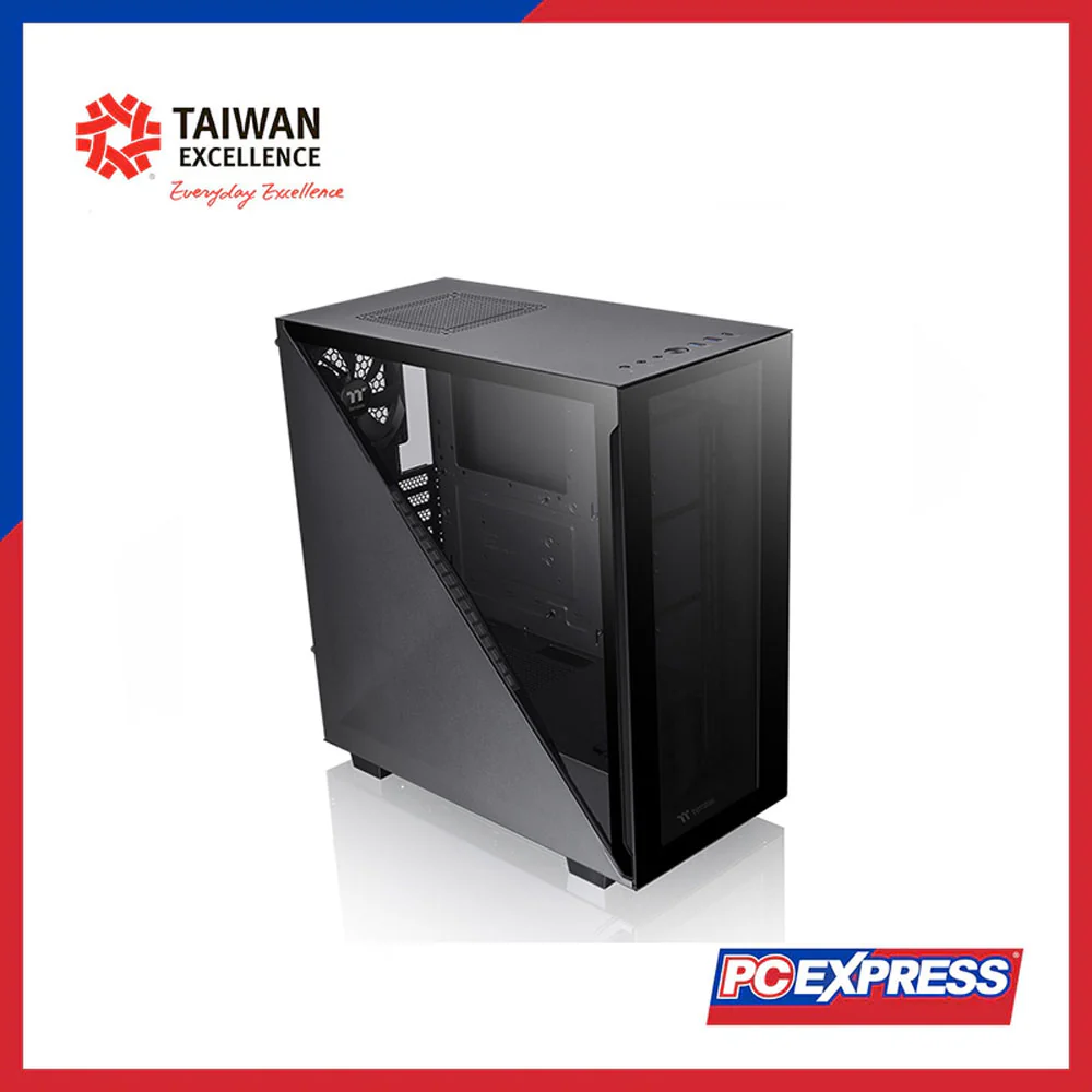 THERMALTAKE Divider 300 Air Tempered Glass Mid Tower Chassis (Black) - Image 5