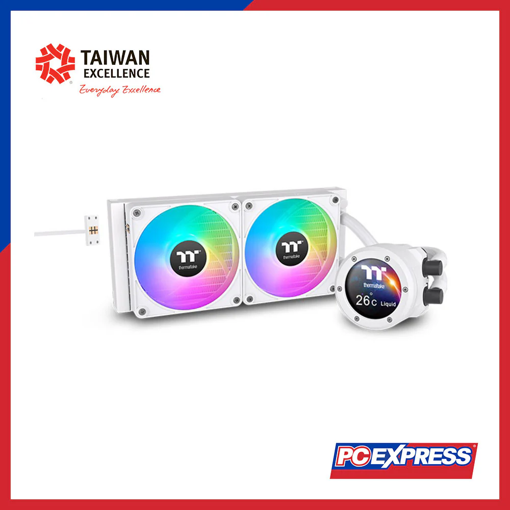THERMALTAKE TH240 V2 Ultra EX ARGB Sync All-In-One Liquid Cooler Fan - Snow Edition