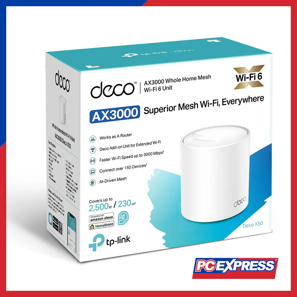 TP-LINK Deco X50 (1-Pack) AX3000 Whole Home Mesh WiFi 6 Unit - Image 3