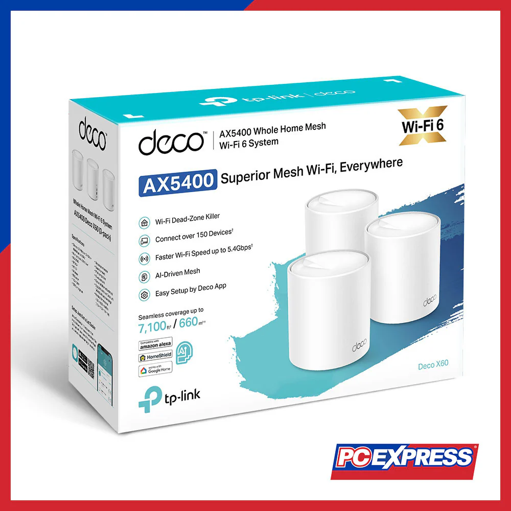 TP-LINK Deco X60 (3-Pack) AX5400 Whole Home Mesh Wi-Fi 6 System - Image 3
