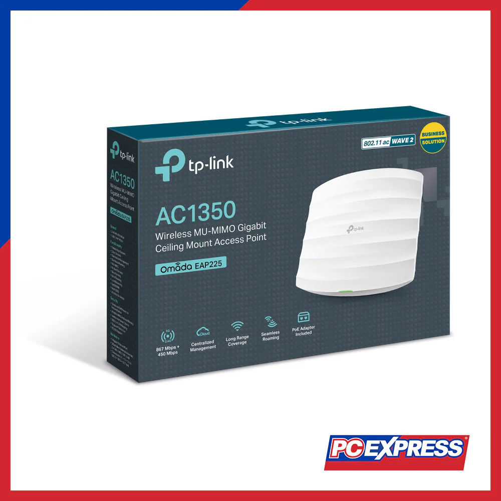 TP-LINK Omada EAP225 AC1350 Ceiling Mount Dual-Band Wi-Fi Access Point - Image 5