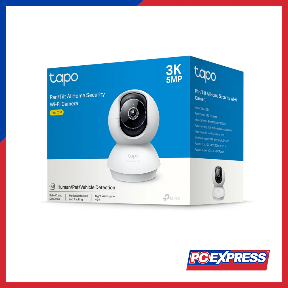 TP-LINK Tapo C230 Pan/Tilt AI Home Security Wi-Fi Camera - Image 3