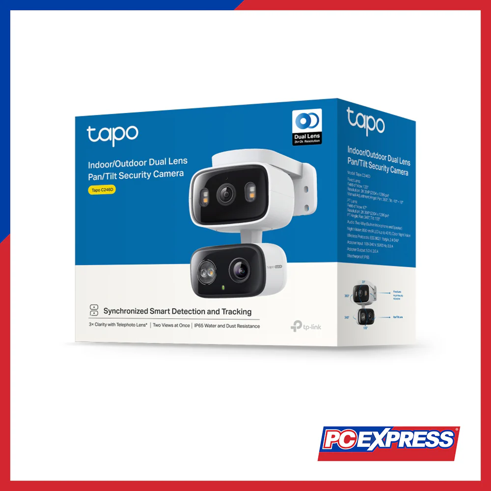 TP-LINK Tapo C246D Indoor/Outdoor Dual Lens Pan/Tilt Security Camera - Image 4