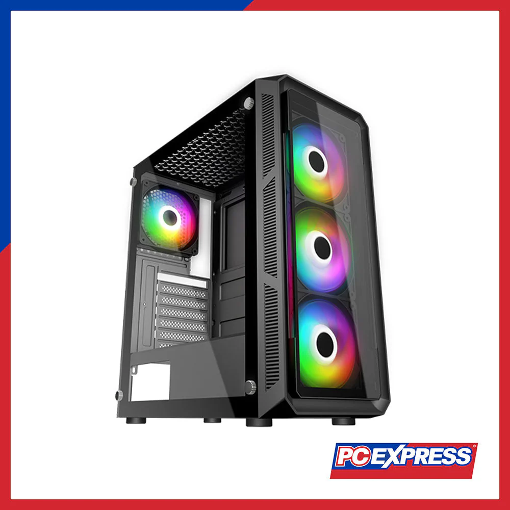 TRENDSONIC HERMES HE19A Tempered Glass RGB ATX Mid Tower Gaming Chassis