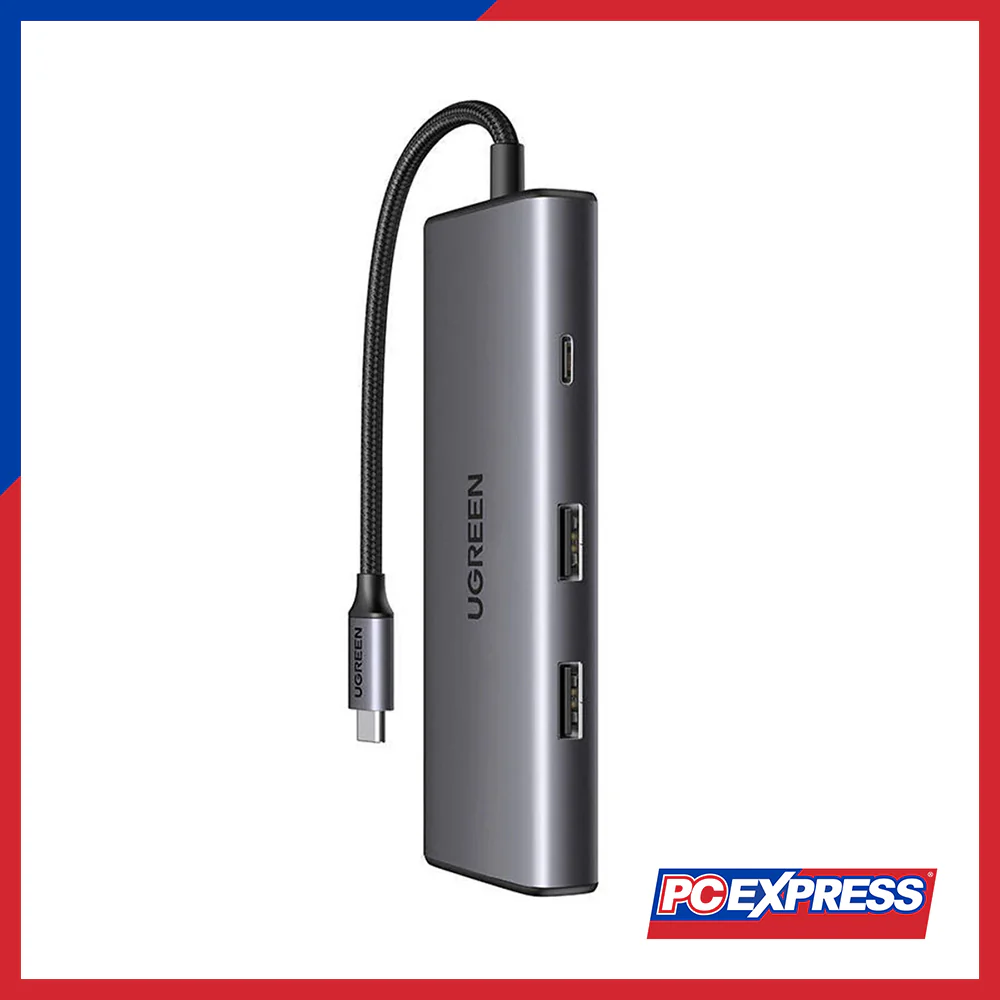 UGREEN 7-IN-1 USB-C to HDMI+2xUSB 3.2 A+USB-C 3.2+SD/TF+PD Converter Multifunction Adapter (CM498/75902) 15 cm - Gray - Image 2