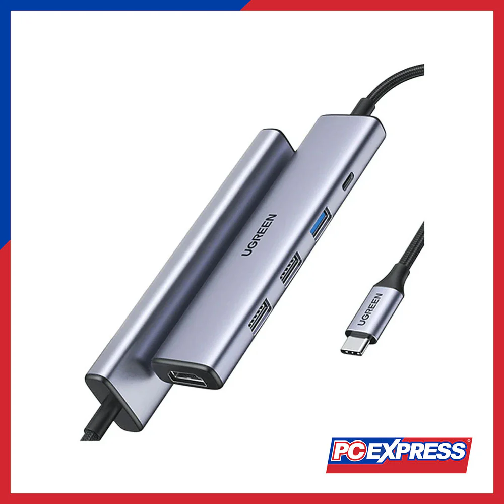 UGREEN (CM478/15495) 5-in-1 Multifunction Adapter USB-C to HDMI + 1xUSB 3.0 A + 2xUSB 2.0 A + PD Power Converter