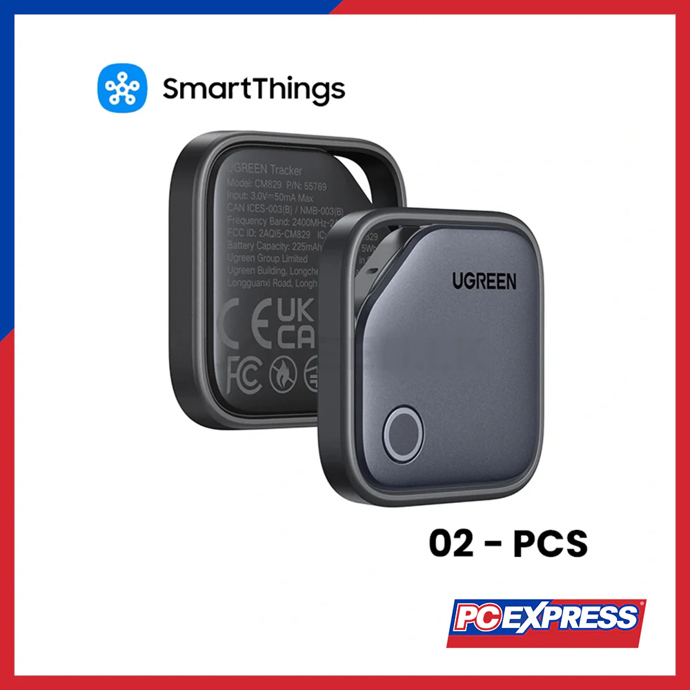 UGREEN Smart Finder Tag Tracker For Galaxy Series Bluetooth (2 Pack) (CM829/55769P) - Black