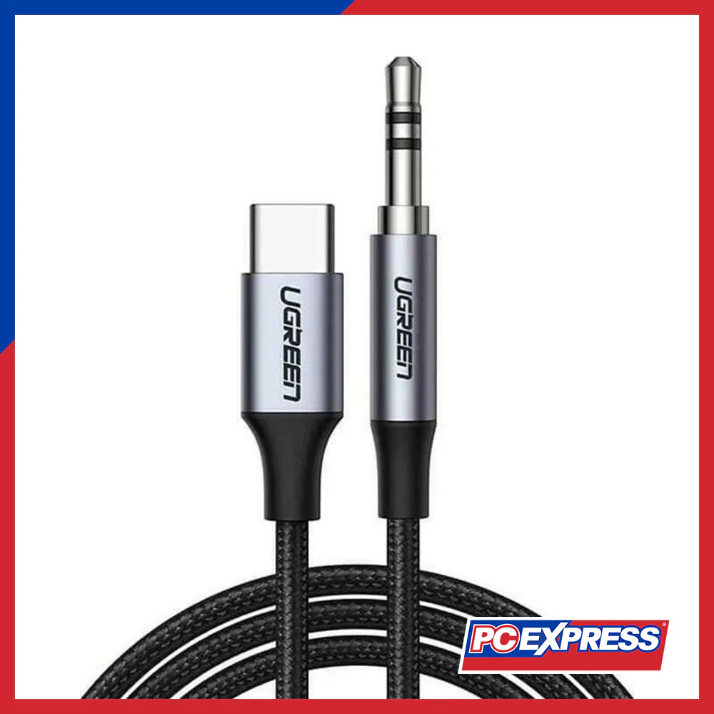 UGREEN Type C Male To 3.5mm Audio Cable (AV143/30633) - Deep Gray