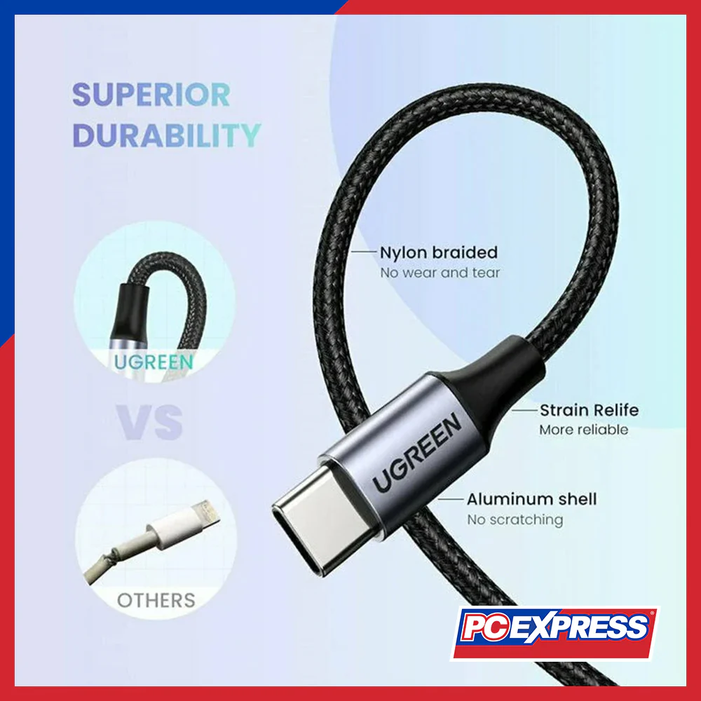 UGREEN Type C Male To 3.5mm Audio Cable (AV143/30633) - Deep Gray - Image 3