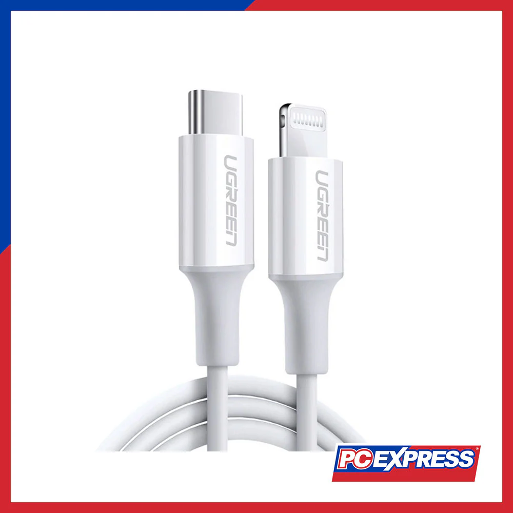 UGREEN US171/60747 Lightning - USB-C MFi PD cable 0.5m (White) - Image 2