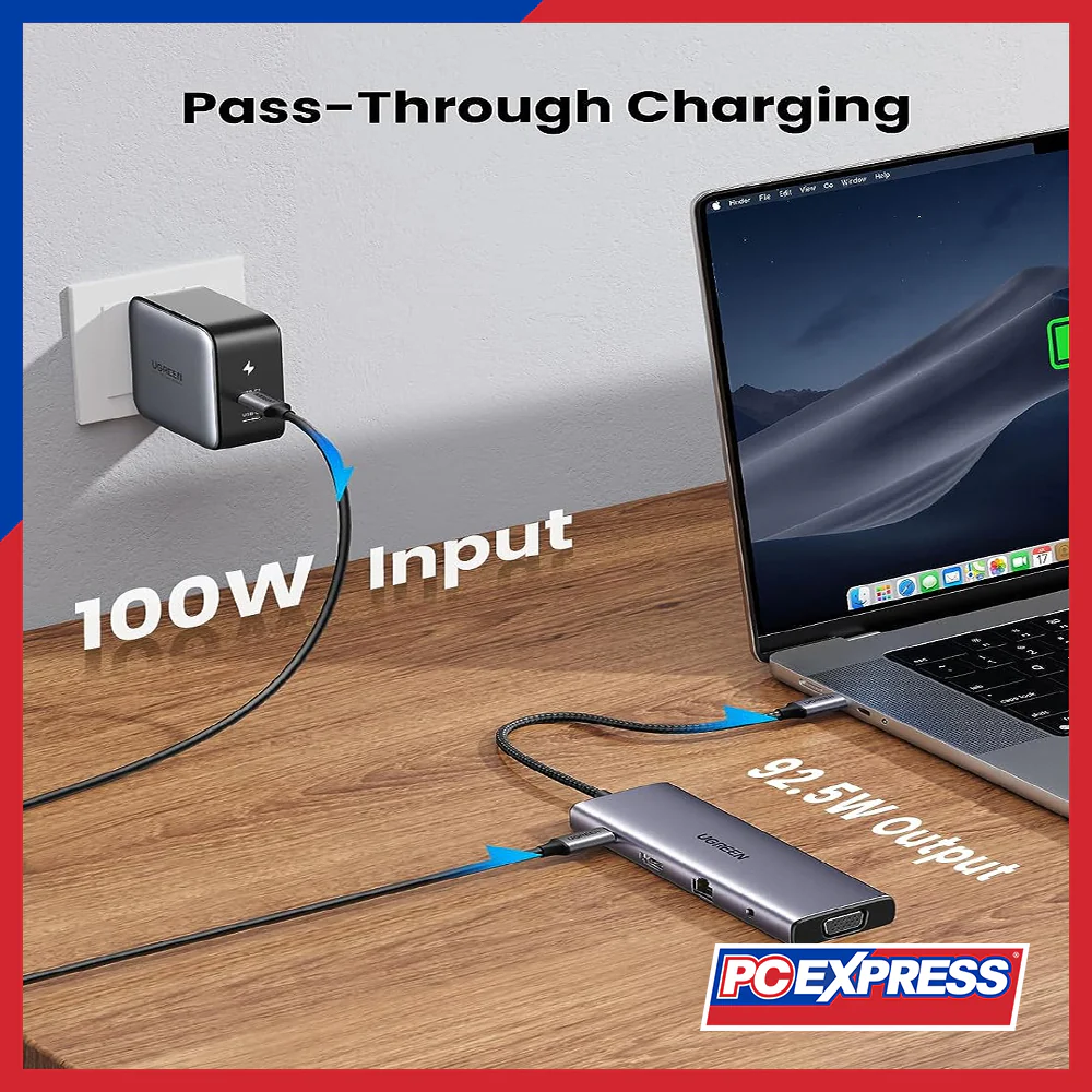 UGREEN USB-C 10-In-1 Multifunction Adapter (CM498/15601) - Gray - Image 3