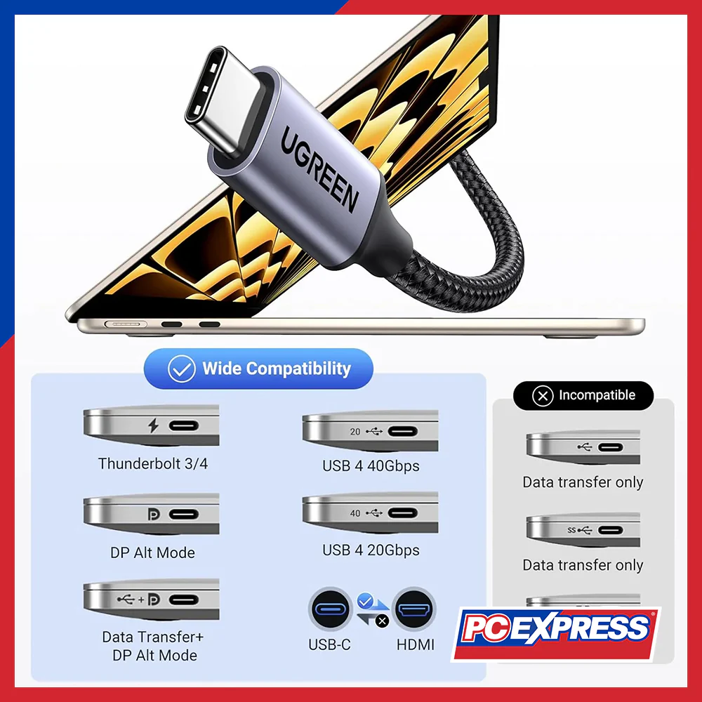 UGREEN USB-C To HDMI 8K Adapter 1m (CM565/35596) - Image 5