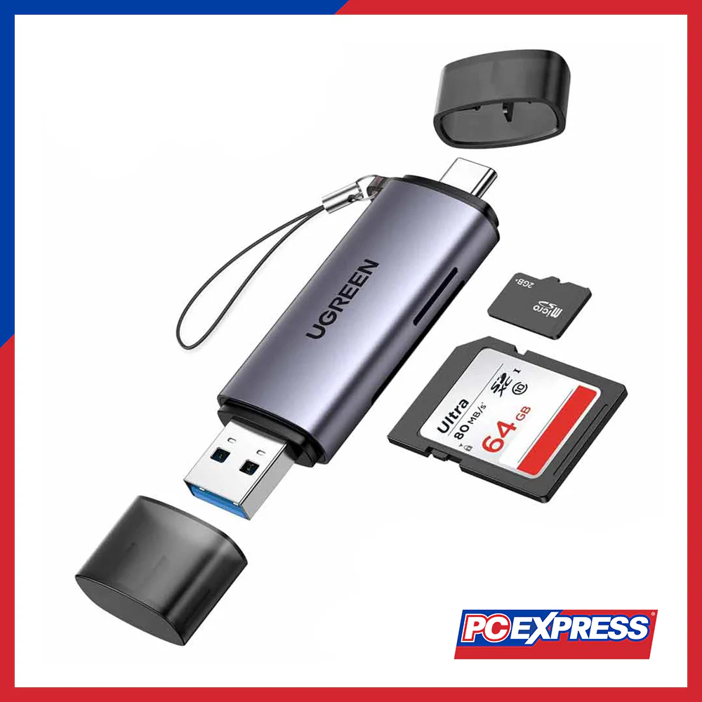 UGREEN USB-C + USB-A TO TF/SD 3.0 (CM185/50706) Card Reader