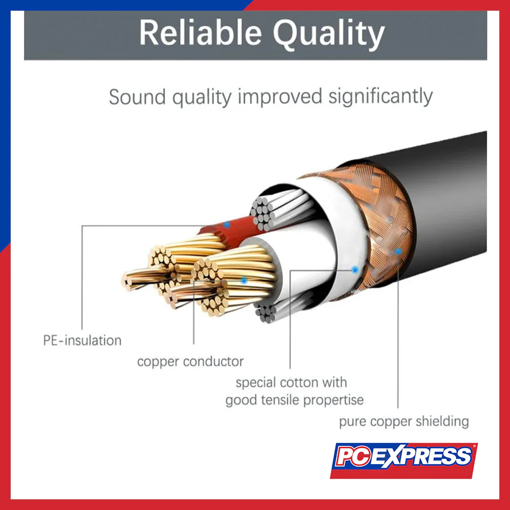 UGREEN XLR Male To Female Microphone Extension Audio Cable 1m (AV130/20708) - Black - Image 4