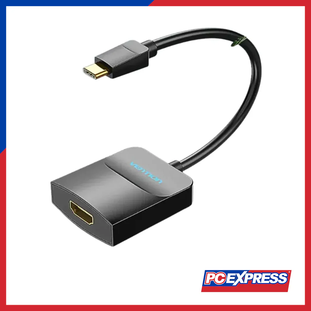 VENTION USB-C TO HDMI Adapter 4K@30Hz Pure Copper (TDCBB) 0.15M Cable - Black - Image 3
