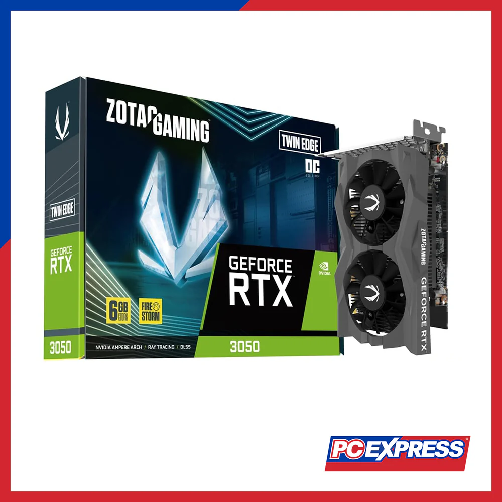ZOTAC Gaming GeForce RTX™ 3050 Twin Edge OC Non-RGB (ZT-A30510H-10L) 6GB GDDR6 96-bit Graphics Card